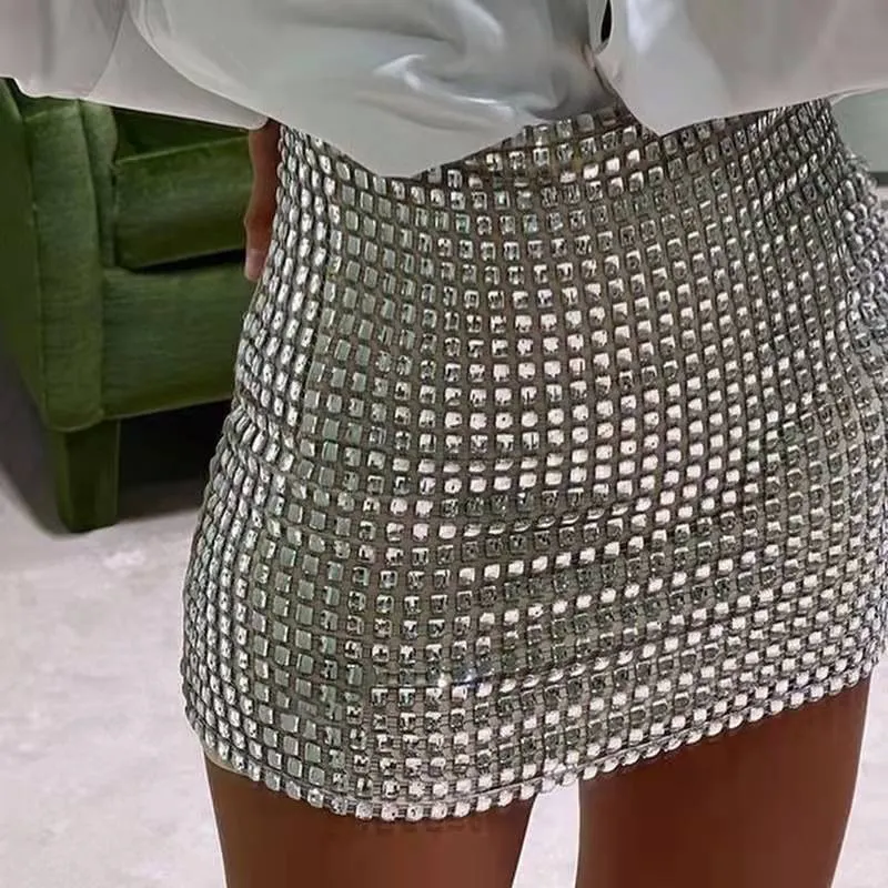 Damen Glitzernder Paillettenrock