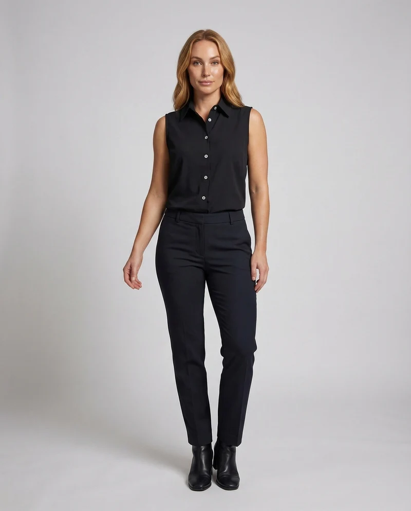 Damen Hemdbluse Tailliert Kentkragen