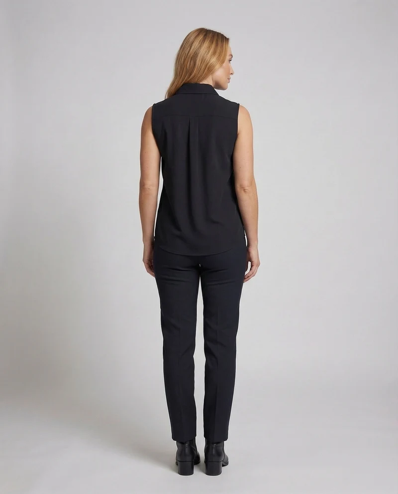 Damen Hemdbluse Tailliert Kentkragen