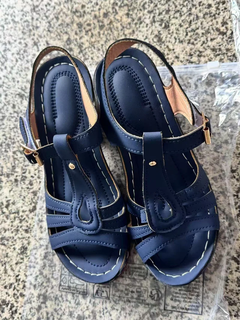 Damen Elegante Riemensandaletten mit komfortablem Blockabsatz und atmungsaktivem Obermaterial