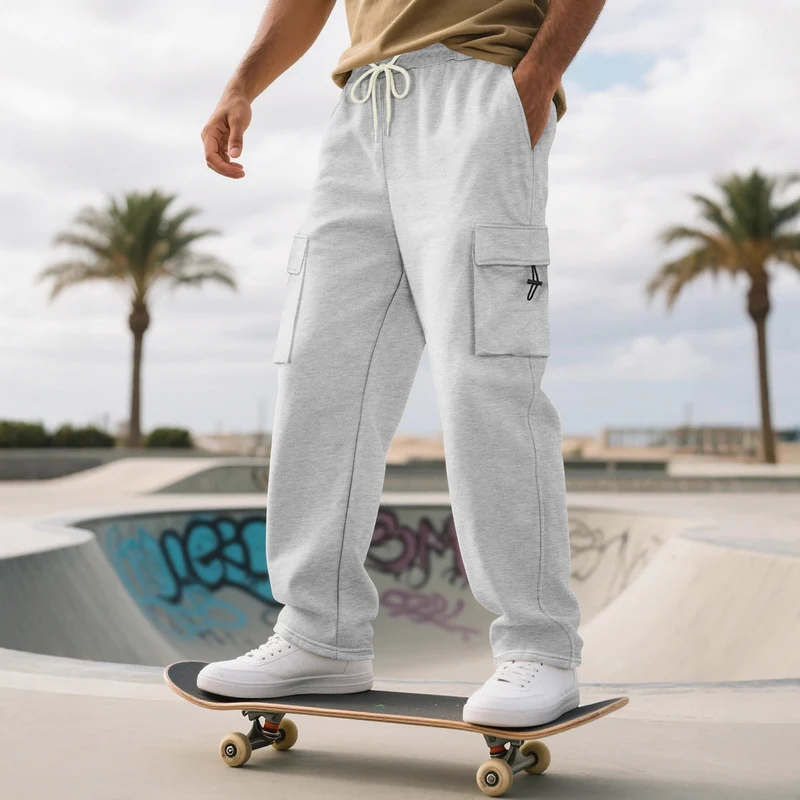 Herren Sportliche Cargo-Hose mit praktischen Taschen und elastischem Bund