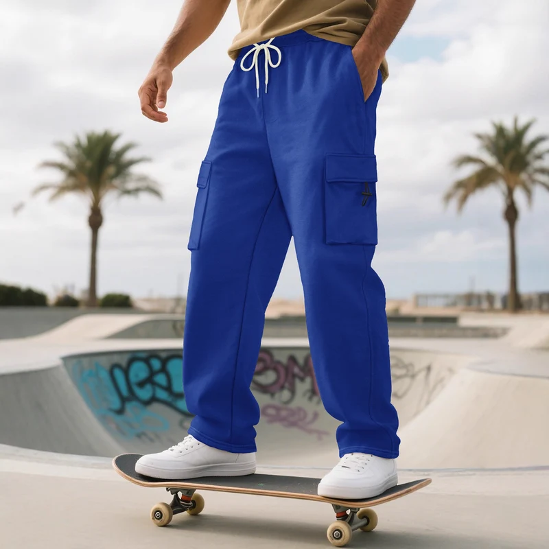 Herren Sportliche Cargo-Hose mit praktischen Taschen und elastischem Bund