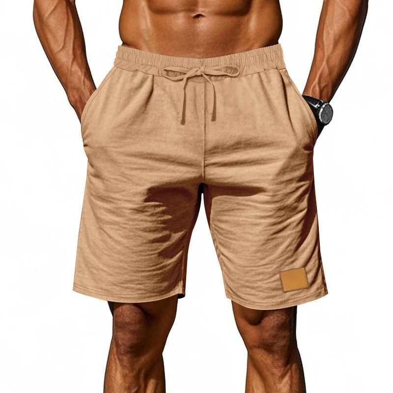 Herren nan Kordelzug-Bermuda aus weichem Baumwollmix mit elastischem Bund und Seitentaschen