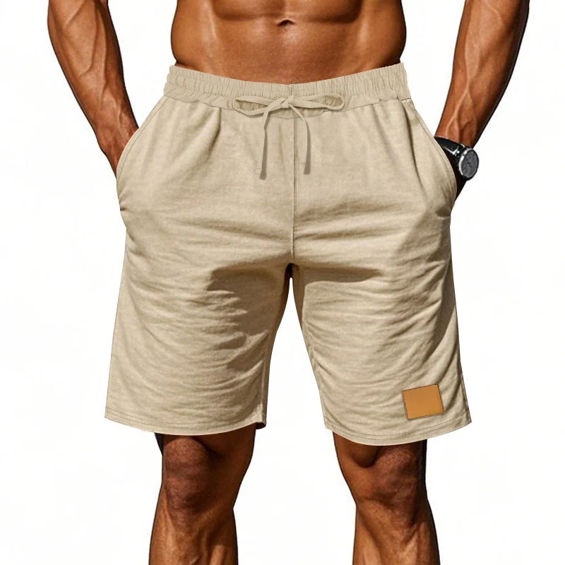 Herren nan Kordelzug-Bermuda aus weichem Baumwollmix mit elastischem Bund und Seitentaschen