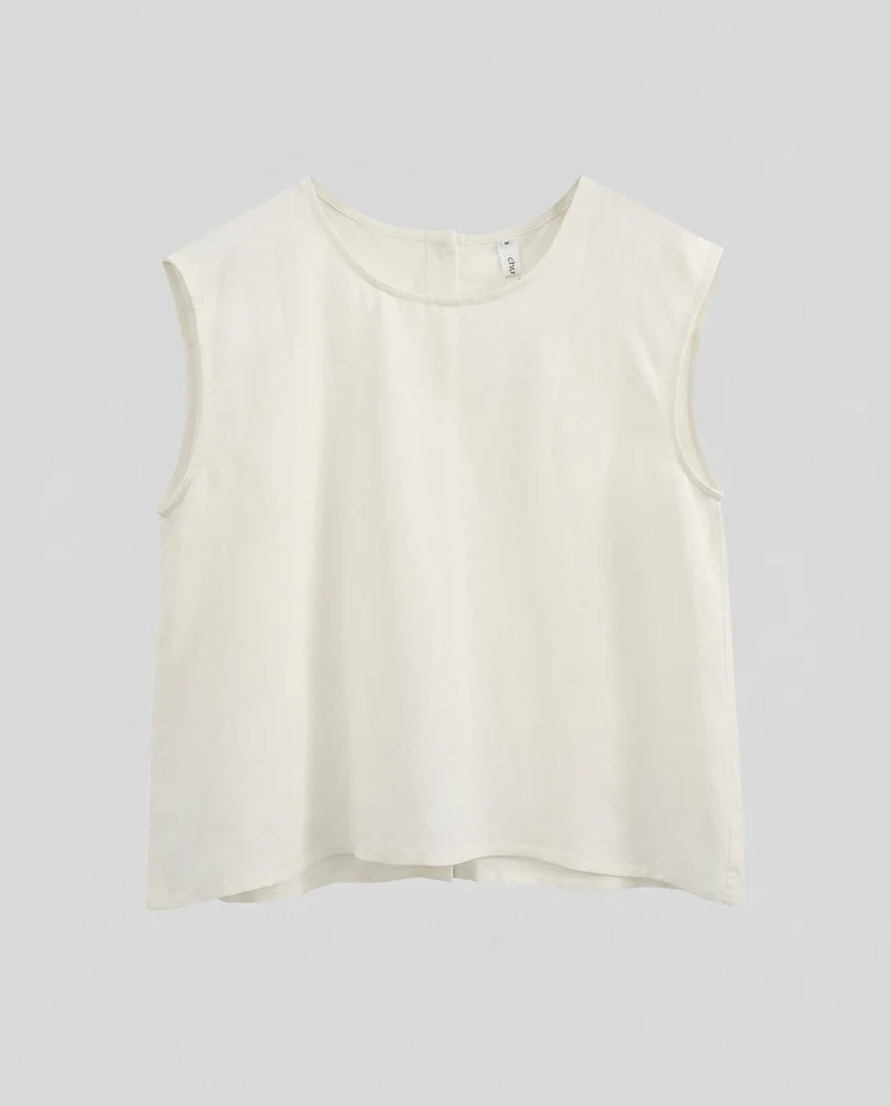 Damen luftiges ärmelloses Oberteil mit minimalistischer Silhouette