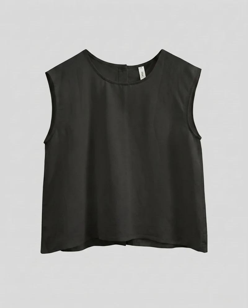 Damen luftiges ärmelloses Oberteil mit minimalistischer Silhouette