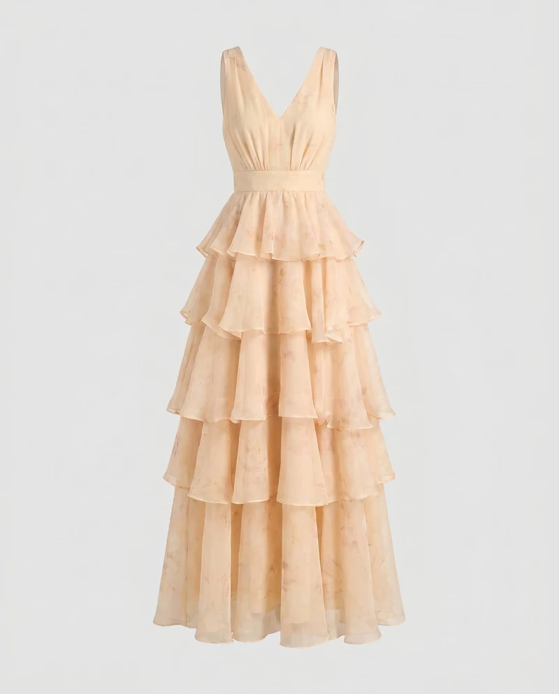 Damen Abendkleid mit elegantem Schichten-Design Nord Taschen