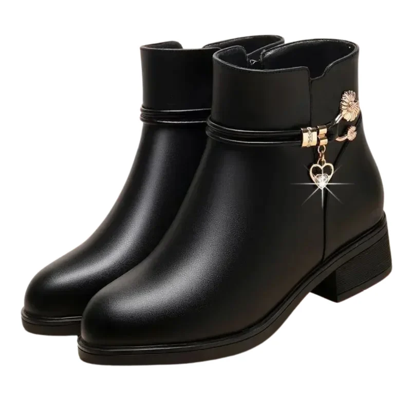 Weiche Damen Strass Stiefel Lederstil Nord Taschen