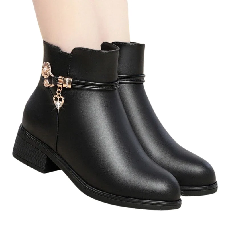 Weiche Damen Strass Stiefel Lederstil Nord Taschen