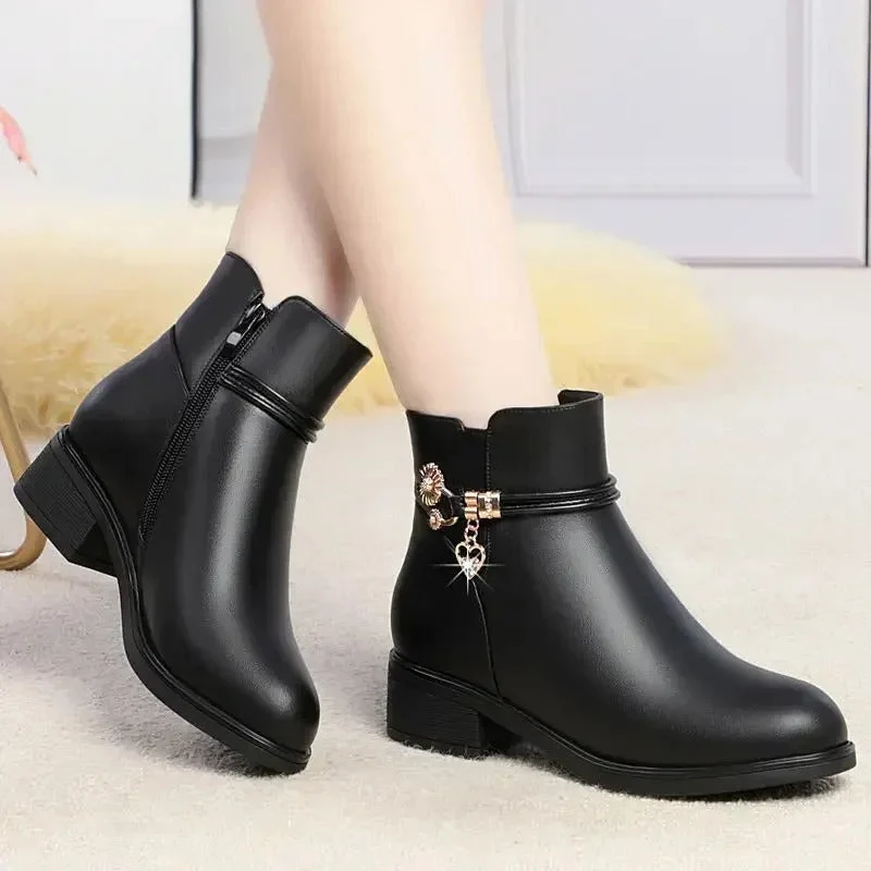 Weiche Damen Strass Stiefel Lederstil Nord Taschen