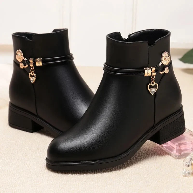 Weiche Damen Strass Stiefel Lederstil Nord Taschen
