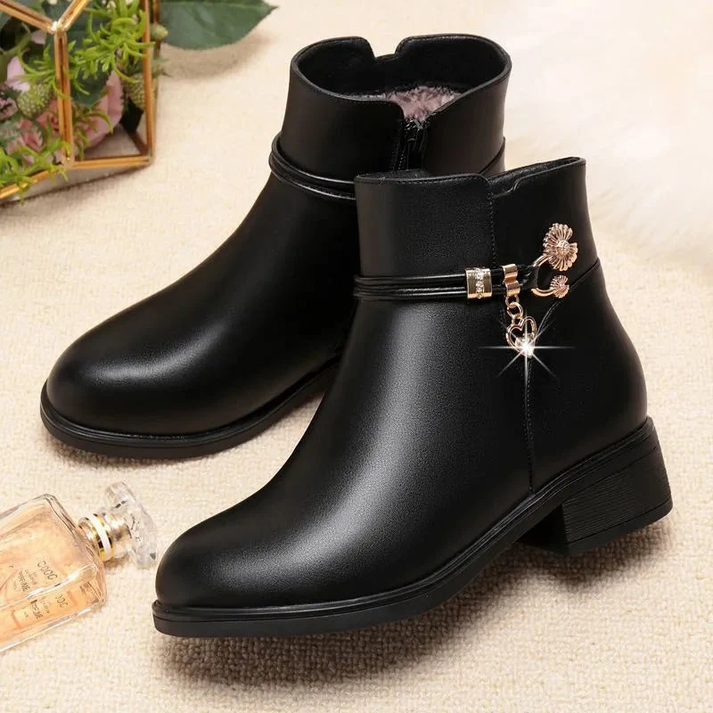 Weiche Damen Strass Stiefel Lederstil Nord Taschen