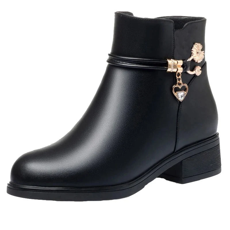 Weiche Damen Strass Stiefel Lederstil Nord Taschen