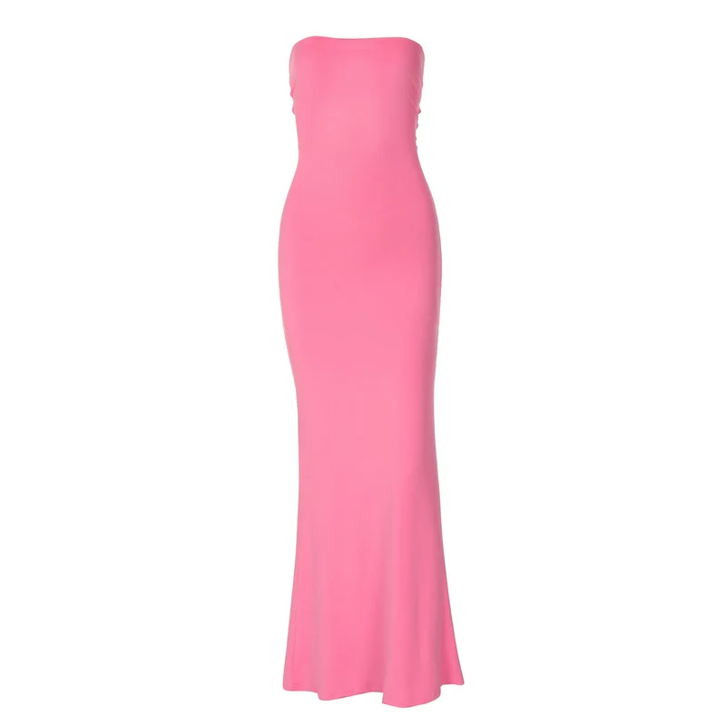 Damen Figurbetontes Maxikleid ohne Träger
