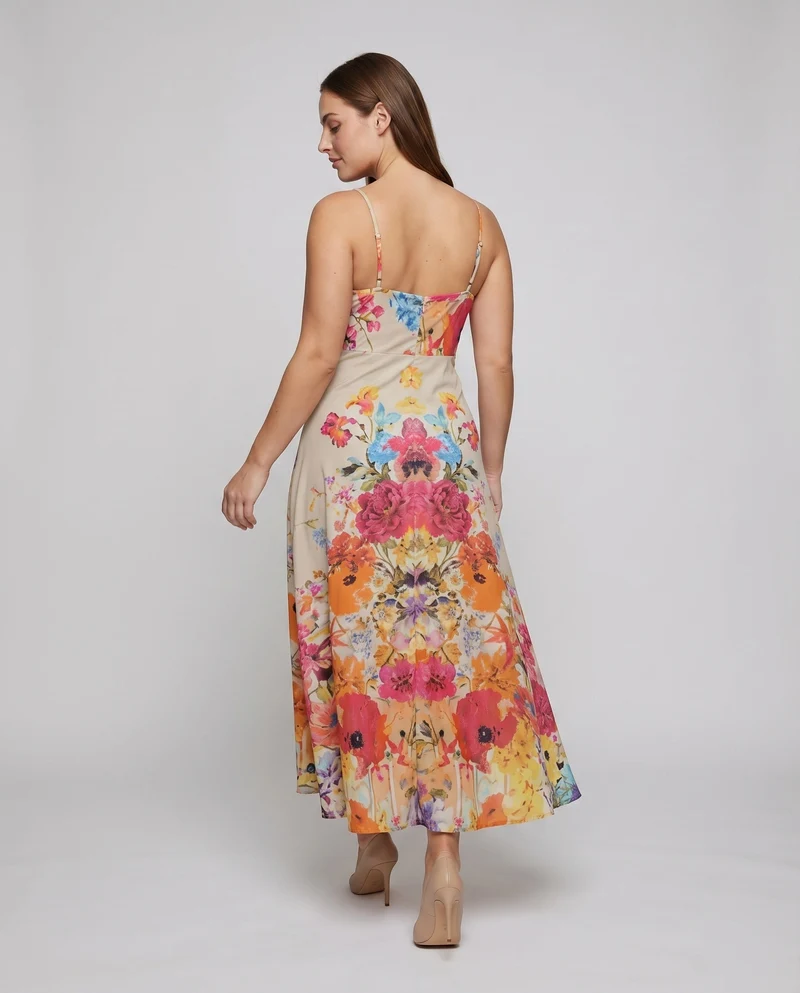 Damen Knoten-Midikleid Formendes Bustier A-Linie Figurnah