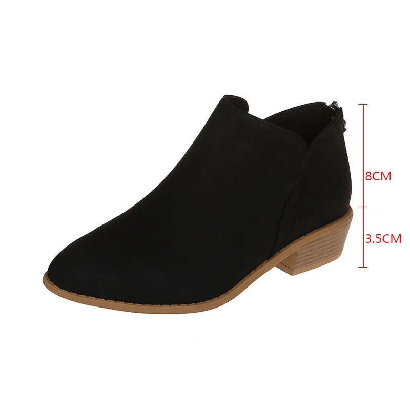 Damen elegante Stiefeletten mit modischem Reißverschluss und komfortablem Fußbett Nord Taschen