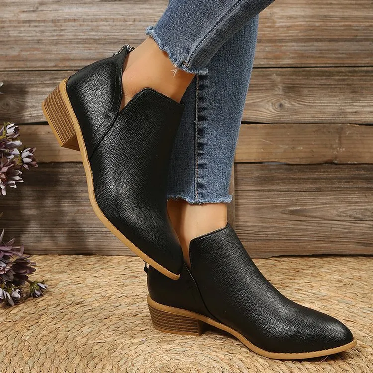 Damen elegante Stiefeletten mit modischem Reißverschluss und komfortablem Fußbett Nord Taschen