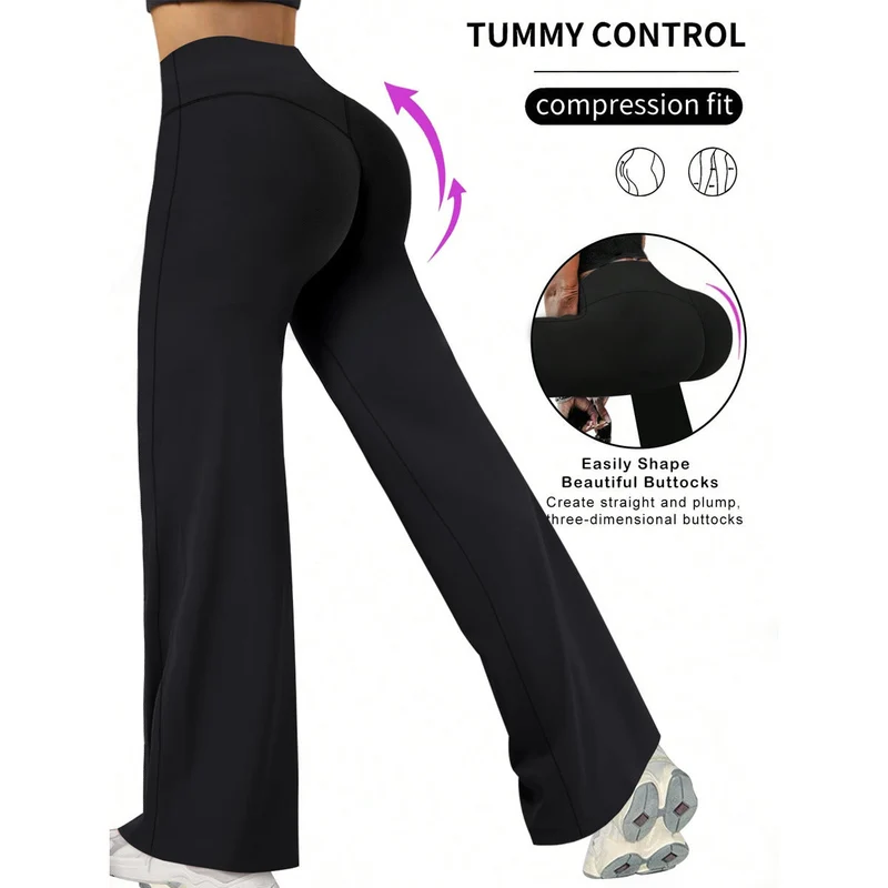 Damen Kompressionshose mit hoher Taille und Tummy Control