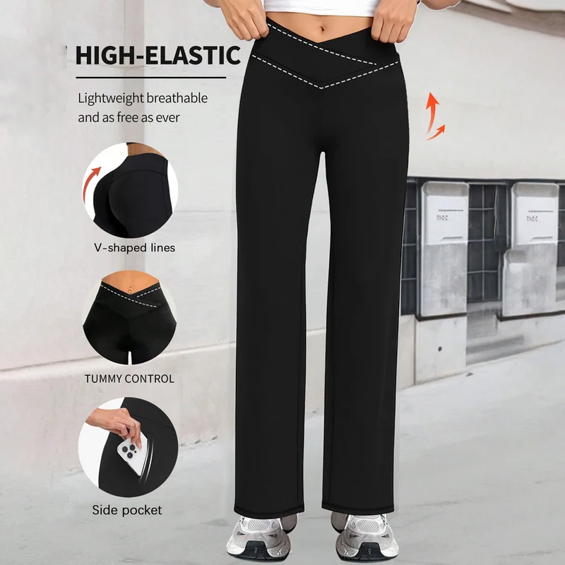 Damen Kompressionshose mit hoher Taille und Tummy Control