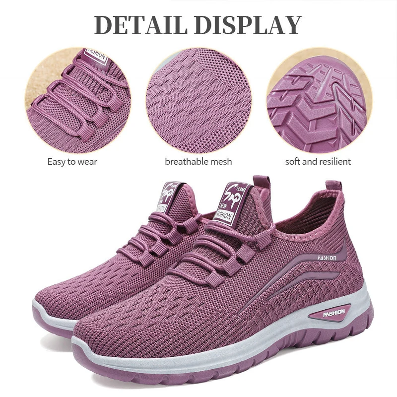 Damen Funktionale Freizeit-Sneaker mit elastischem Schnürsystem und atmungsaktiver Obermaterialstruktur Nord Taschen