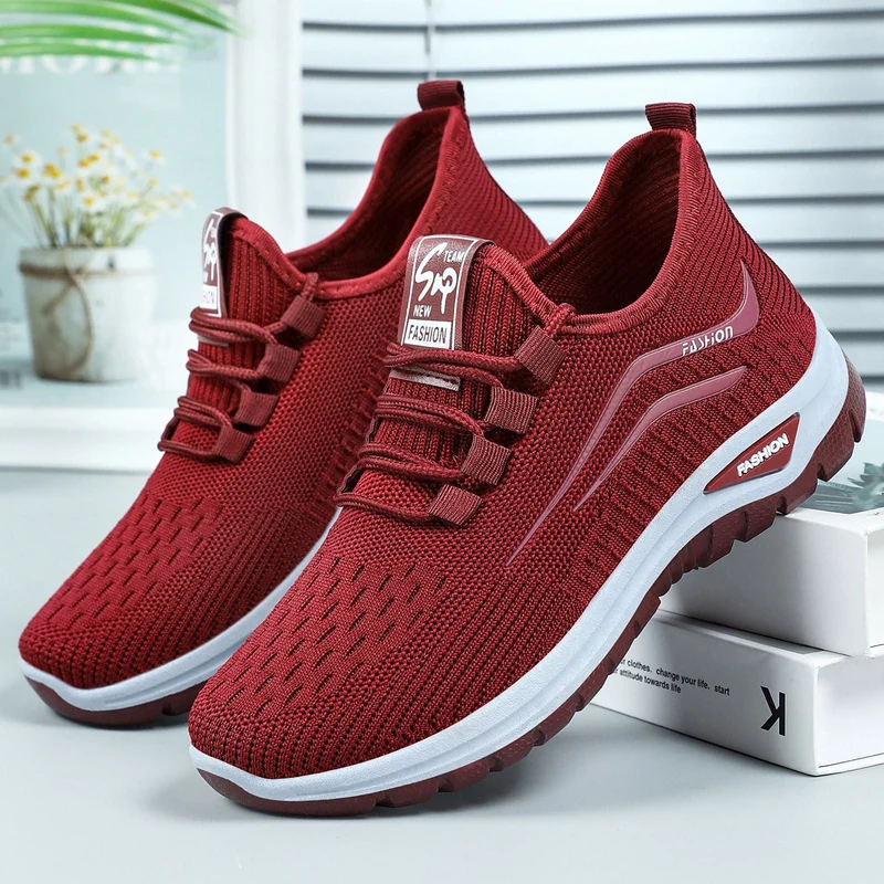 Damen Funktionale Freizeit-Sneaker mit elastischem Schnürsystem und atmungsaktiver Obermaterialstruktur Nord Taschen