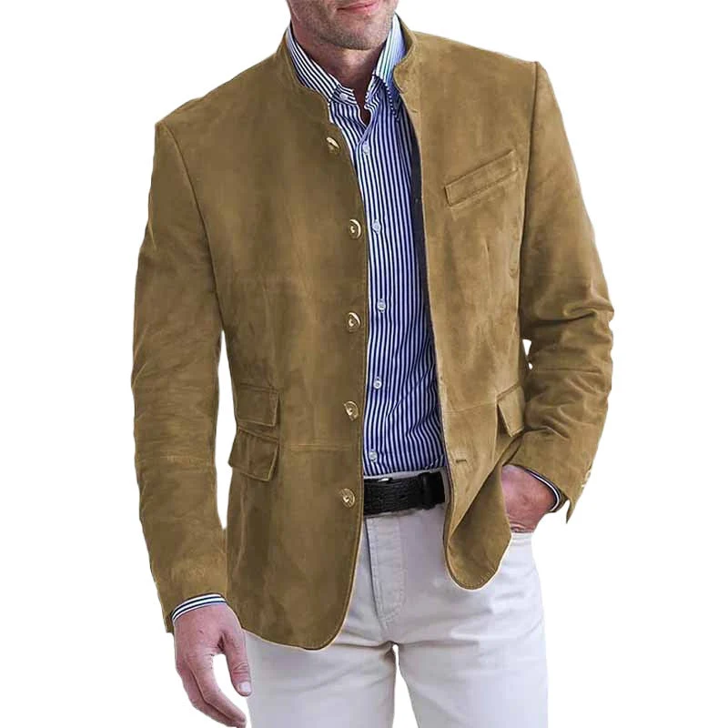Herren elegante Wildlederjacke