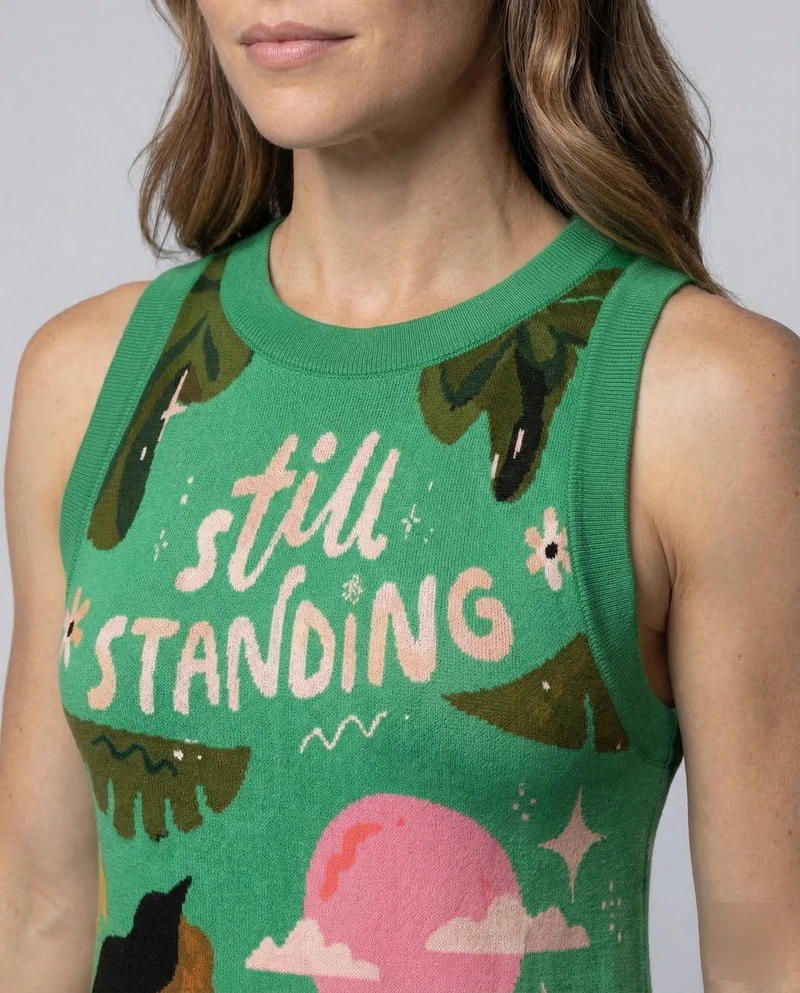 Damen Minikleid Slogan-Grafik Lockerer Fall