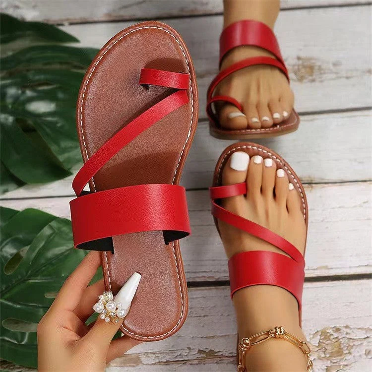 Damen Bequeme Freizeit-Sandalen mit modischem Riemendesign