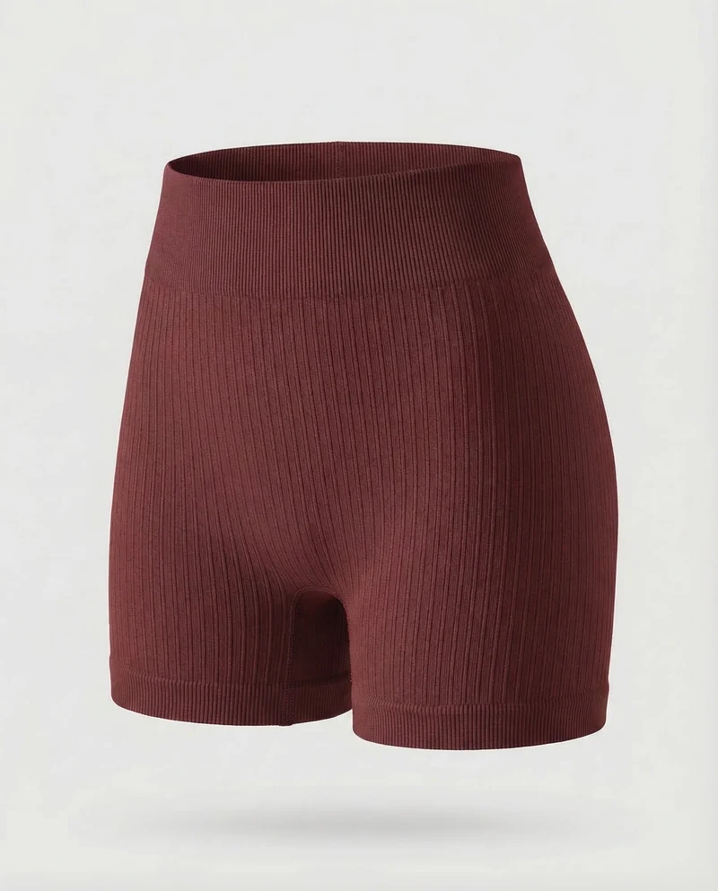 Damen Kurze Rippstrick-Leggings