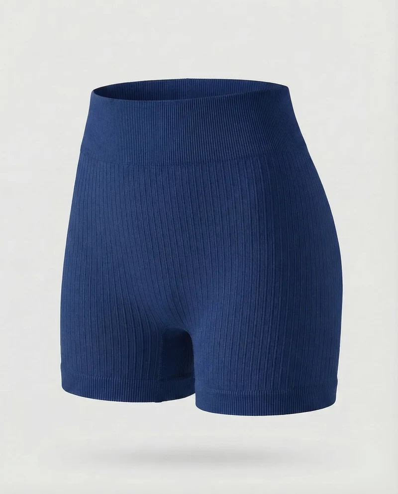 Damen Kurze Rippstrick-Leggings