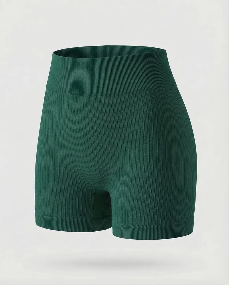 Damen Kurze Rippstrick-Leggings