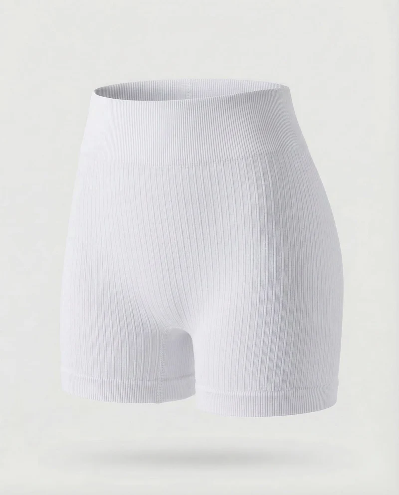 Damen Kurze Rippstrick-Leggings