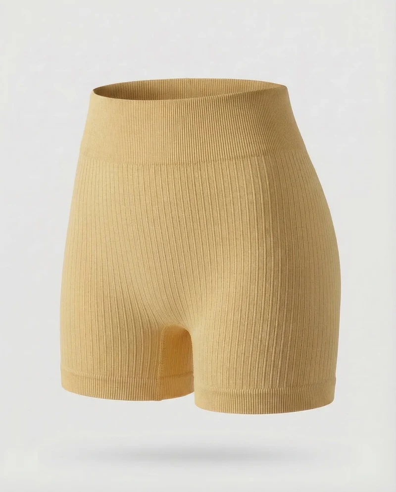 Damen Kurze Rippstrick-Leggings