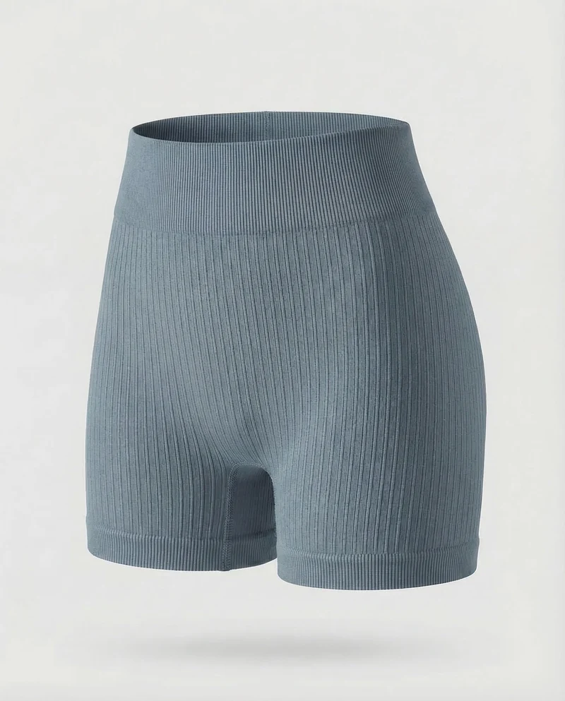 Damen Kurze Rippstrick-Leggings