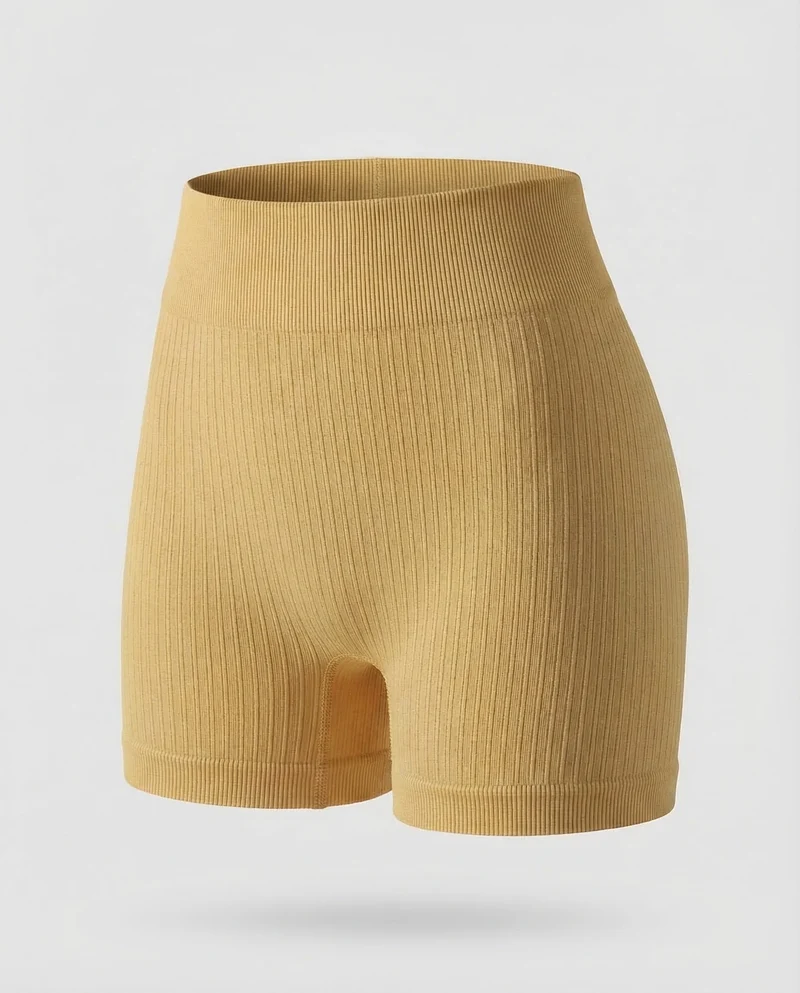 Damen Kurze Rippstrick-Leggings