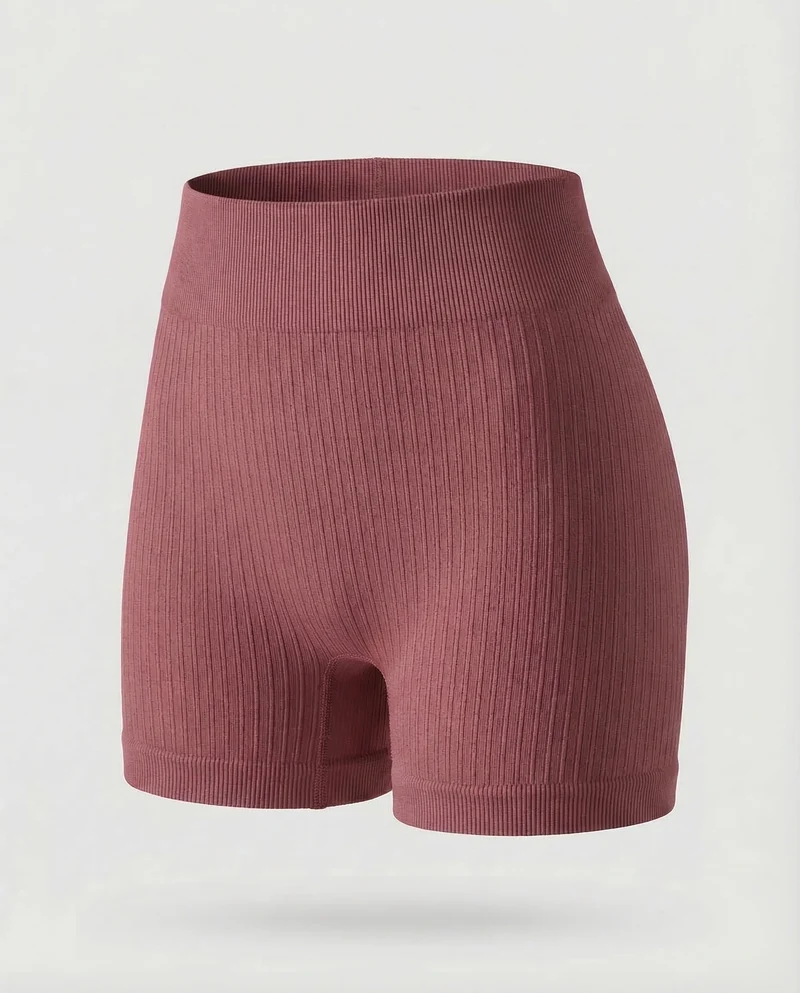 Damen Kurze Rippstrick-Leggings