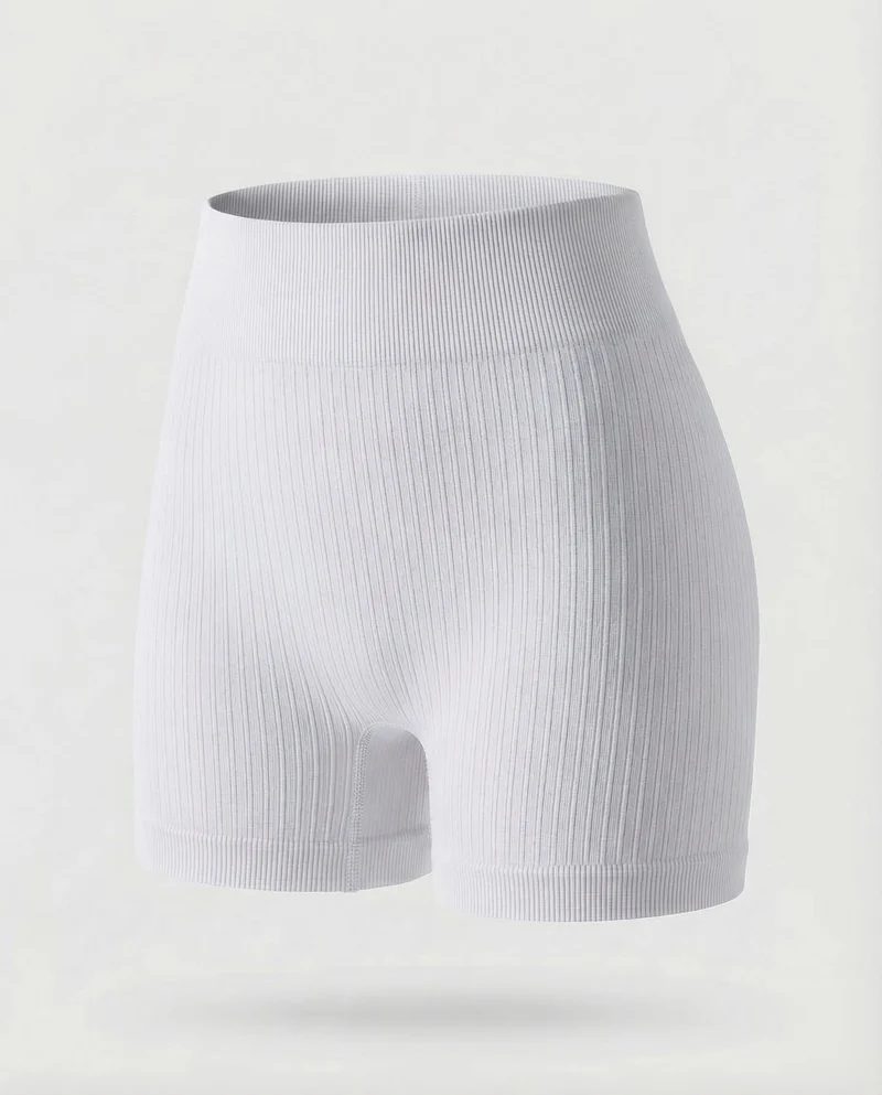 Damen Kurze Rippstrick-Leggings