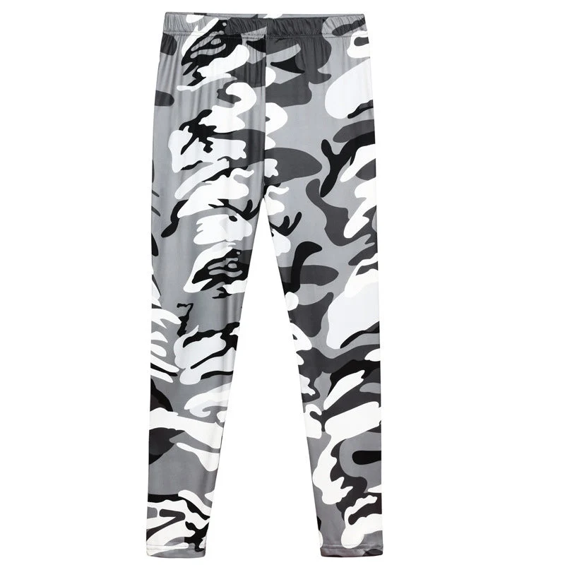 Damen Camouflage Fitness-Leggings im hochtaillierten Schnitt Nord Taschen
