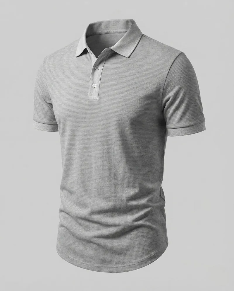 Herren Polo mit Kontrastkragen Kurzarm Shirt