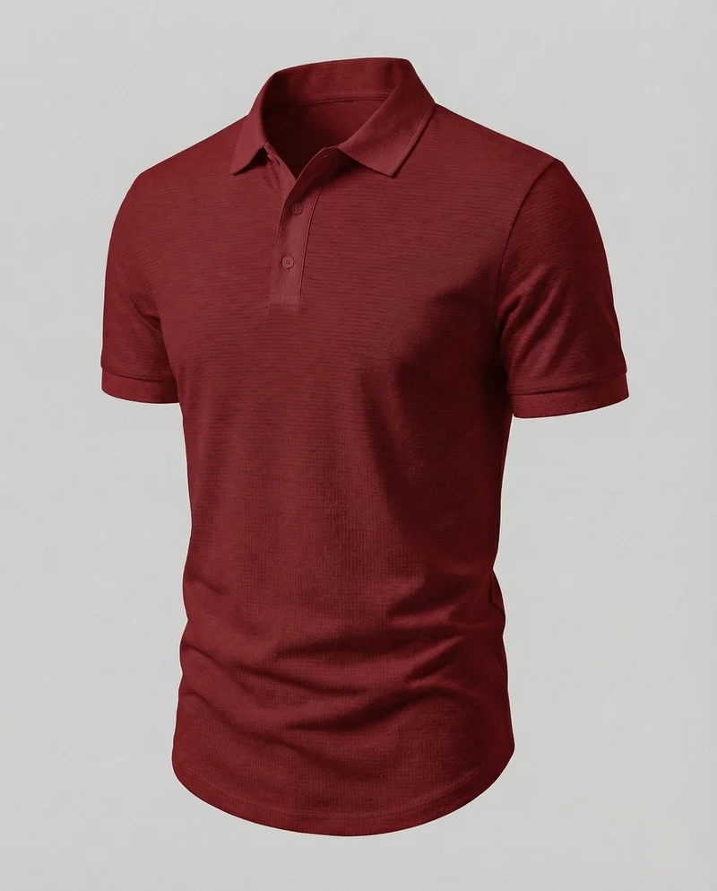 Herren Polo mit Kontrastkragen Kurzarm Shirt