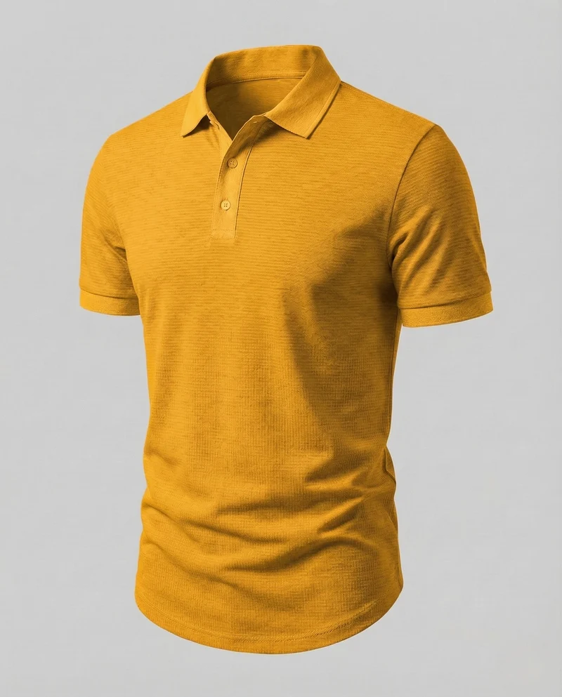 Herren Polo mit Kontrastkragen Kurzarm Shirt