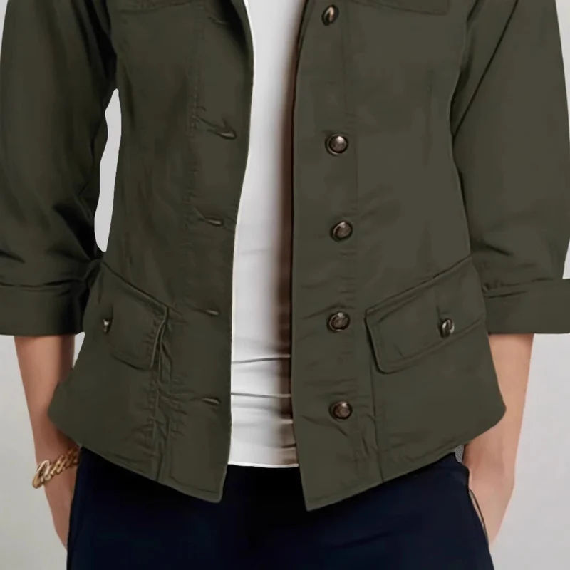 Damen Leichte Sommerjacke mit praktischen Taschen Nord Taschen