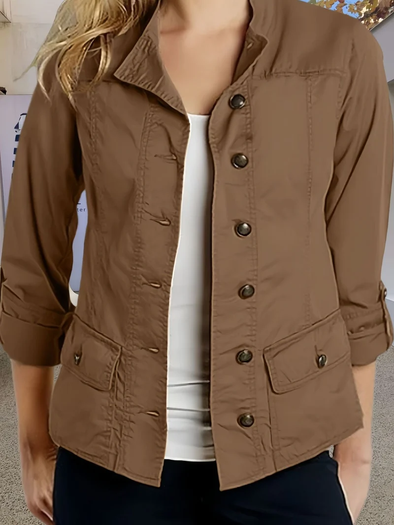 Damen Leichte Sommerjacke mit praktischen Taschen Nord Taschen