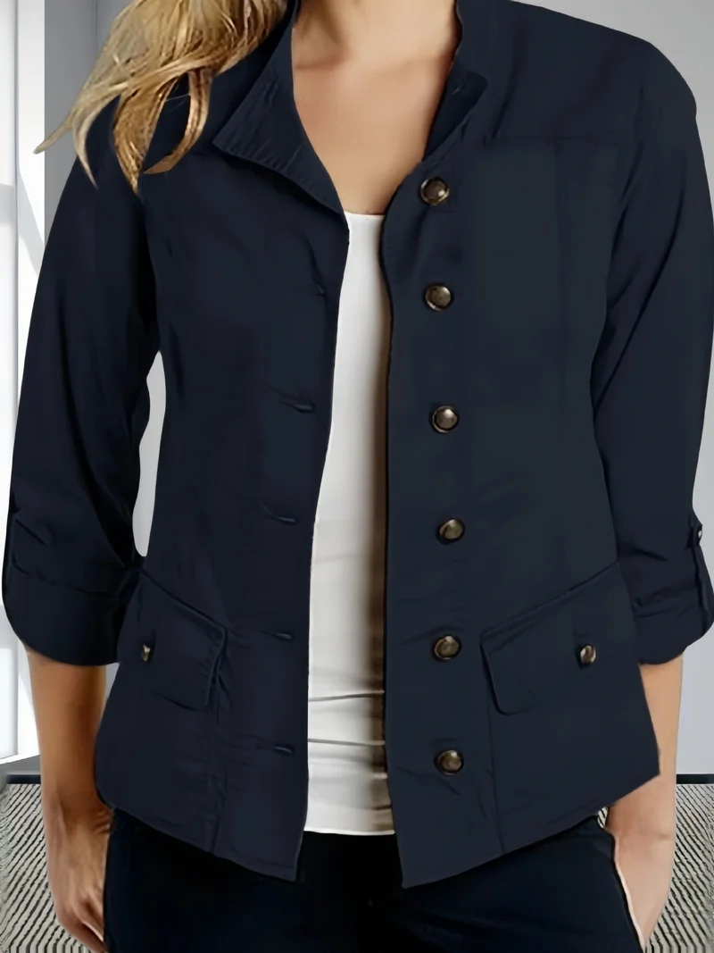 Damen Leichte Sommerjacke mit praktischen Taschen Nord Taschen