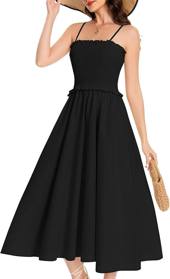 Damen Maxikleid mit geschnürtem Oberteil und fließendem Rock