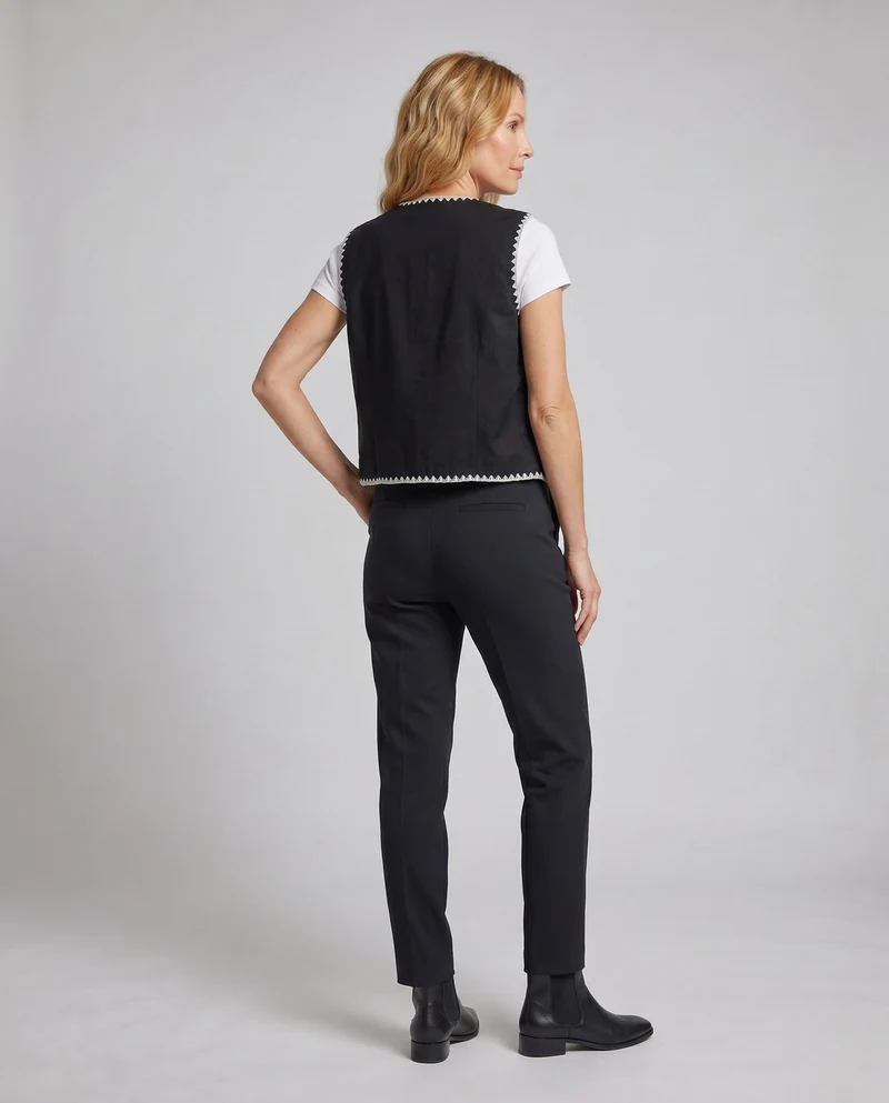 Damen gehäkelte Bluse mit floralen Applikationen Nord Taschen