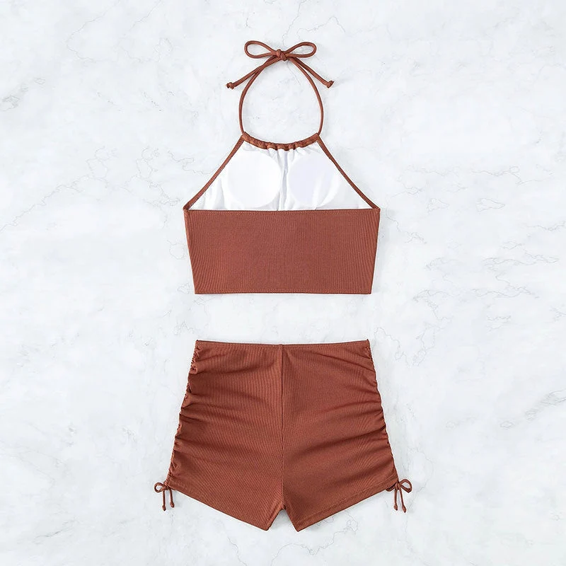 Damen Sportliches Bikini-Set mit modischer Raffung Nord Taschen