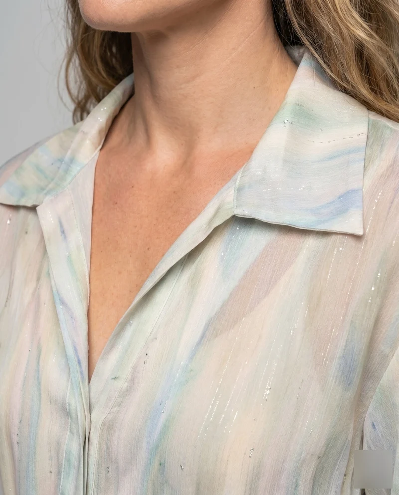 Damen Elegante und luftige Blusen mit Raffung