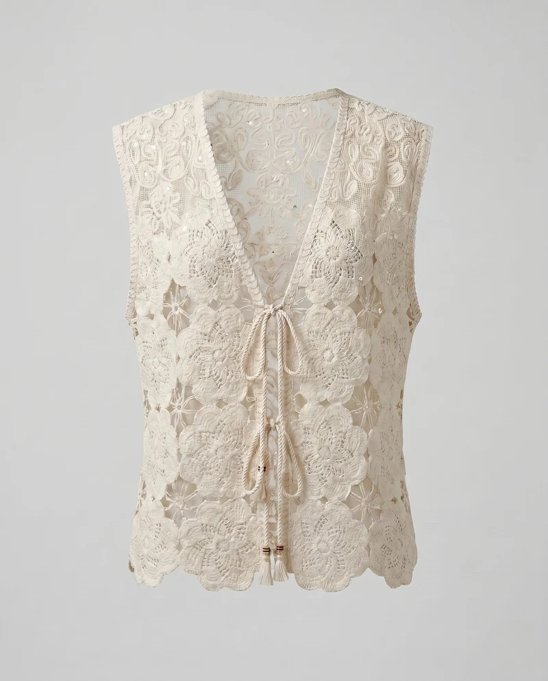 Damen Elegantes Häkel-Oberteil Nord Taschen