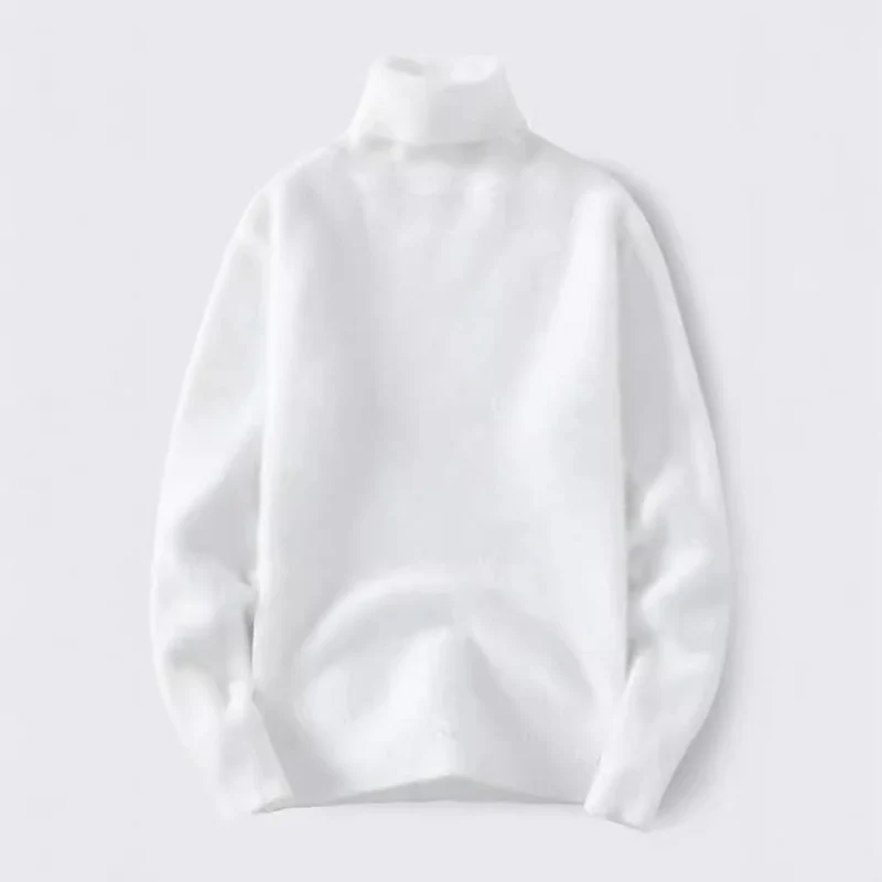 Herren warmer Rollkragenpullover aus weichem Strickstoff